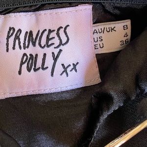 Princess Polly little black dress with gold ring cut outs